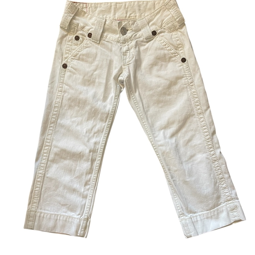 True Religion Vintage White Jeans Sammy Big T